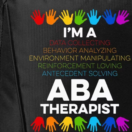 Aba Therapist Data Behavior Analyst Autism Therapy City Backpack