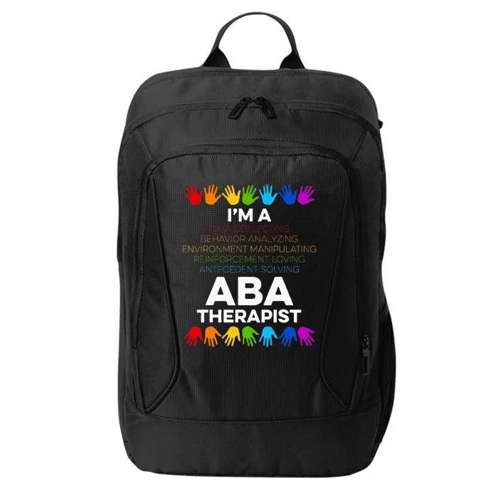 Aba Therapist Data Behavior Analyst Autism Therapy City Backpack