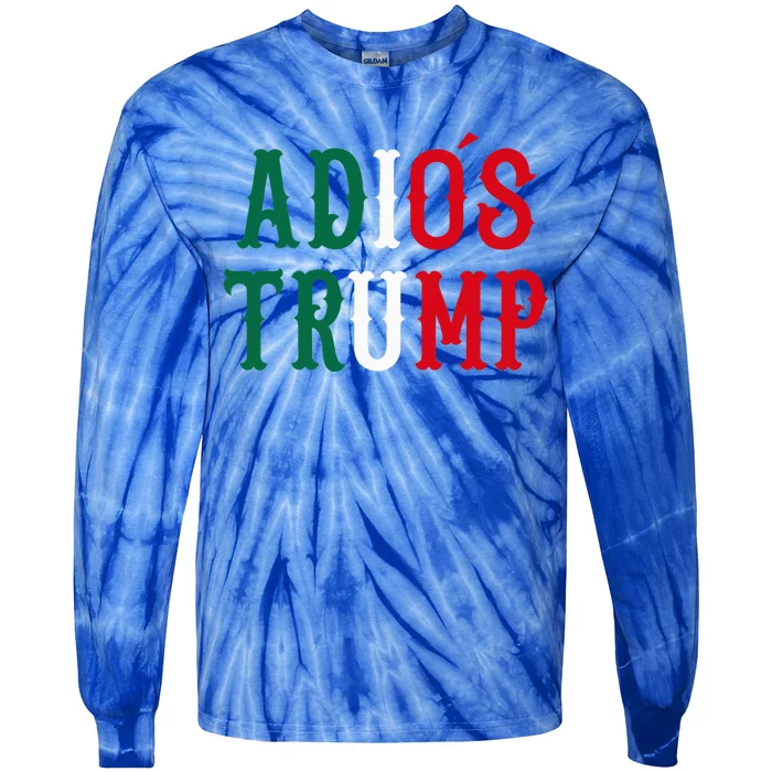 Adios Trump Democrat 2024 Election Tie-Dye Long Sleeve Shirt