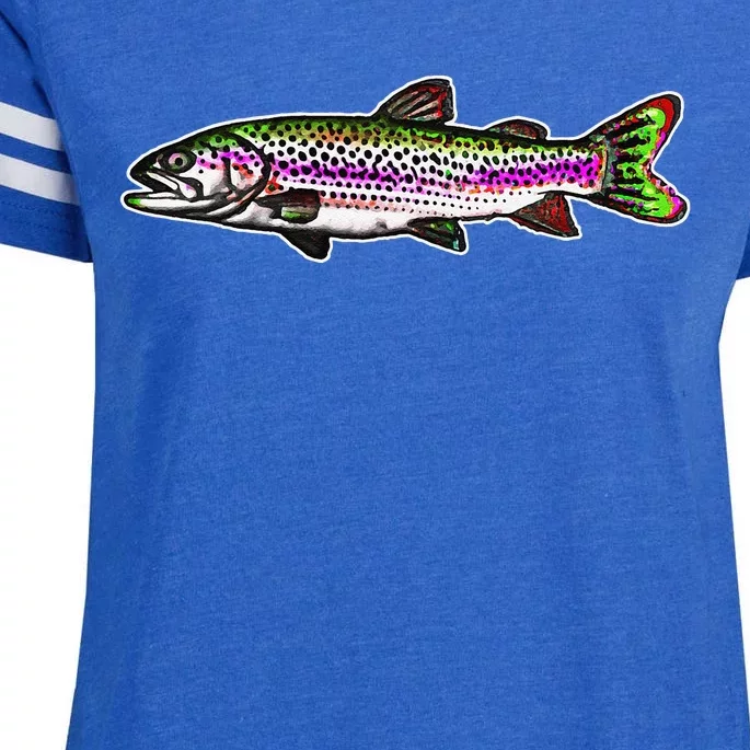 Abstract Trout Design Fly Fishing Trout Fisherman Enza Ladies Jersey Football T-Shirt