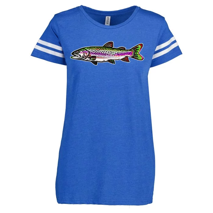 Abstract Trout Design Fly Fishing Trout Fisherman Enza Ladies Jersey Football T-Shirt