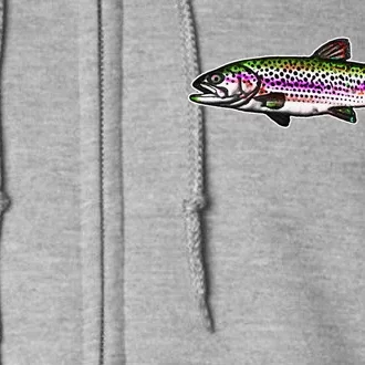 Abstract Trout Design Fly Fishing Trout Fisherman Full Zip Hoodie