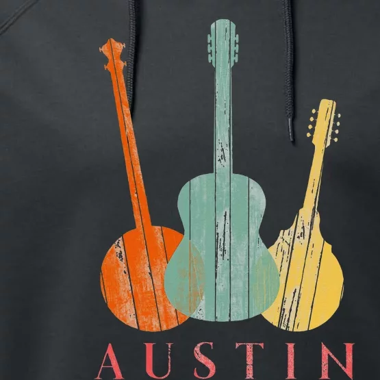 Austin Texas Distressed Music Performance Fleece Hoodie