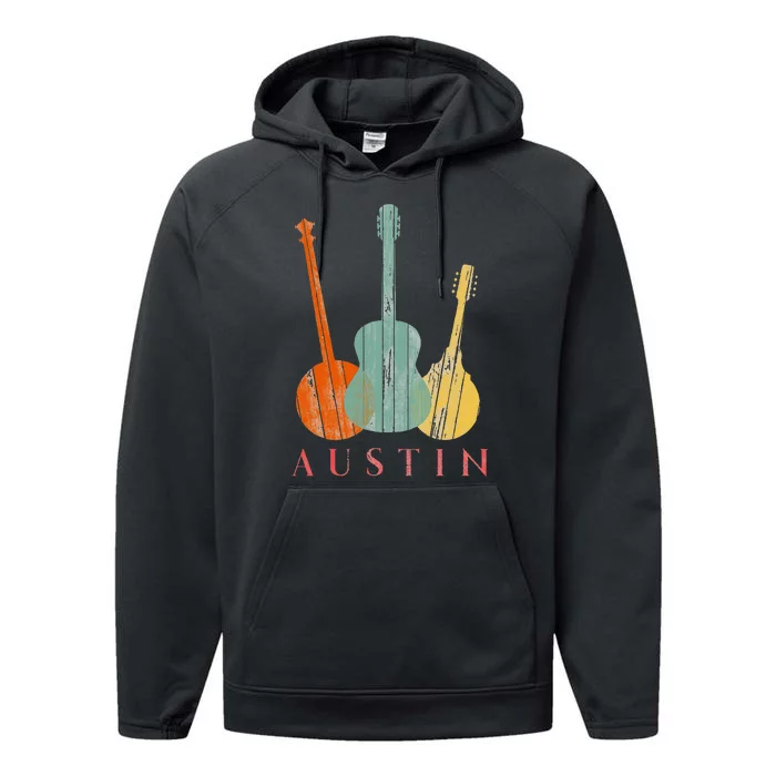 Austin Texas Distressed Music Performance Fleece Hoodie