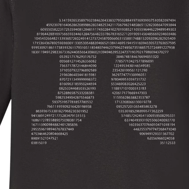 All The Digits Pi Day Pi Day All Sizes Baby Long Sleeve Bodysuit