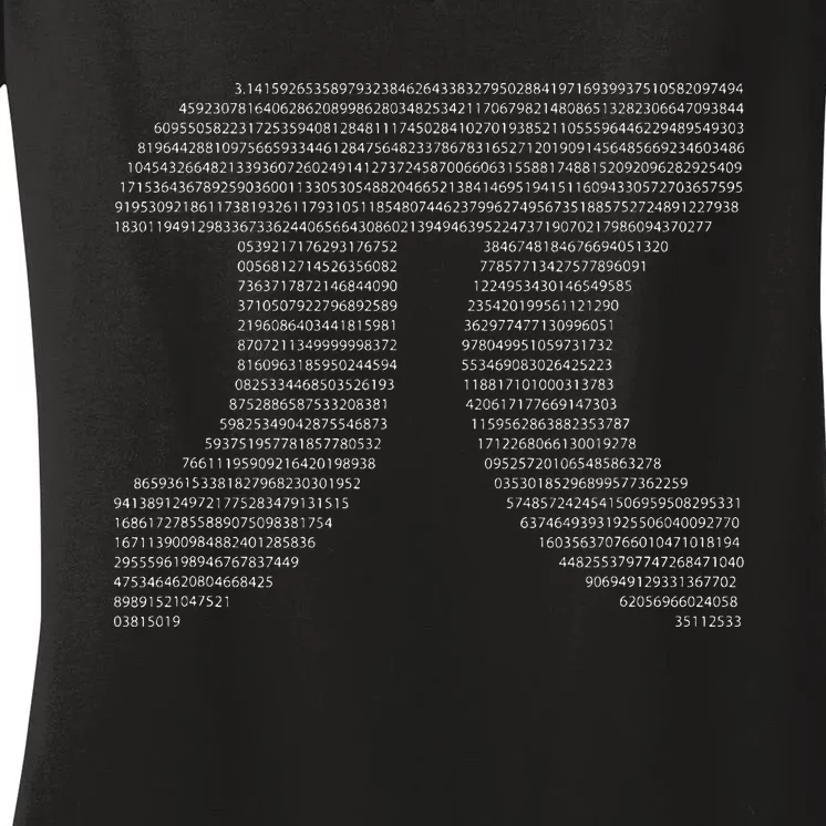 All The Digits Pi Day Pi Day All Sizes Women's V-Neck T-Shirt