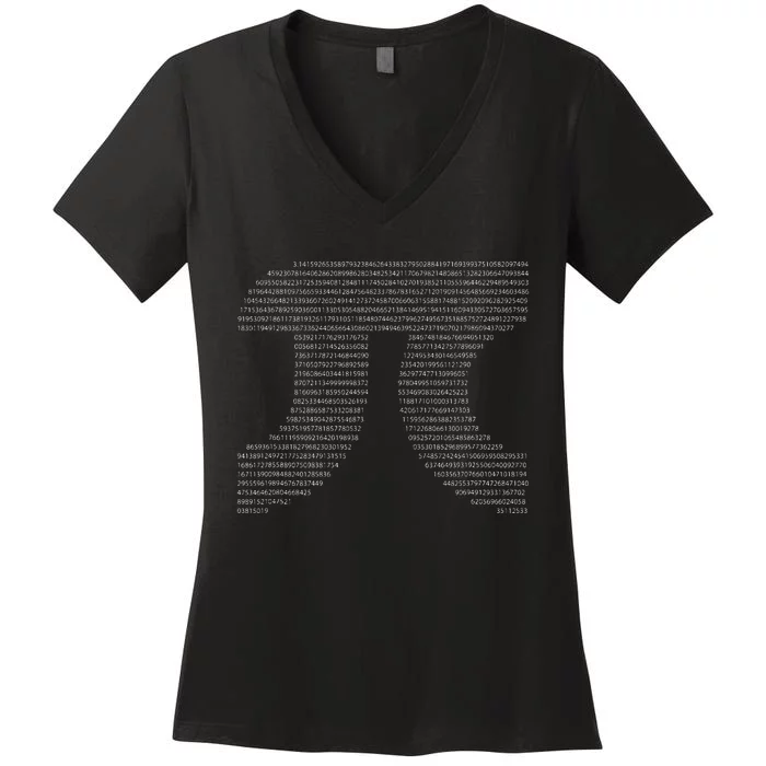 All The Digits Pi Day Pi Day All Sizes Women's V-Neck T-Shirt