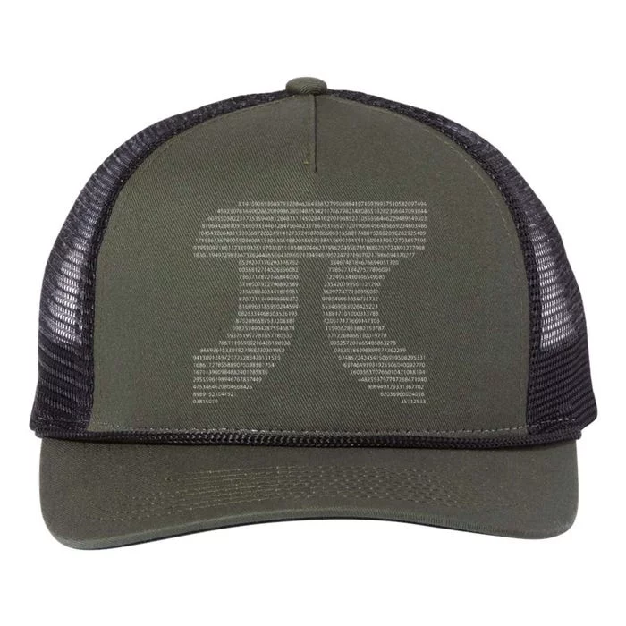 All The Digits Pi Day Pi Day All Sizes Retro Rope Trucker Hat Cap