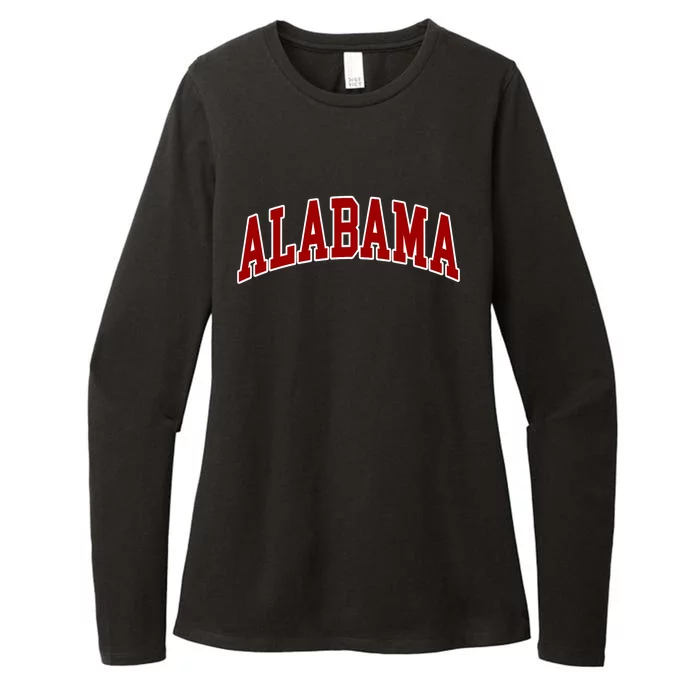 Alabama Throwback Design Classic Womens CVC Long Sleeve Shirt