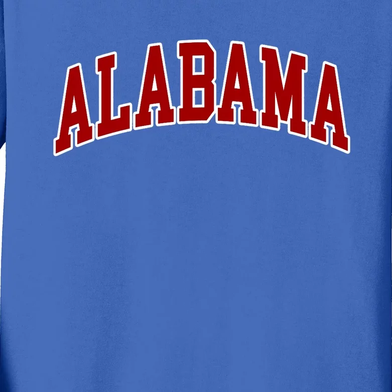 Alabama Throwback Design Classic Kids Long Sleeve Shirt