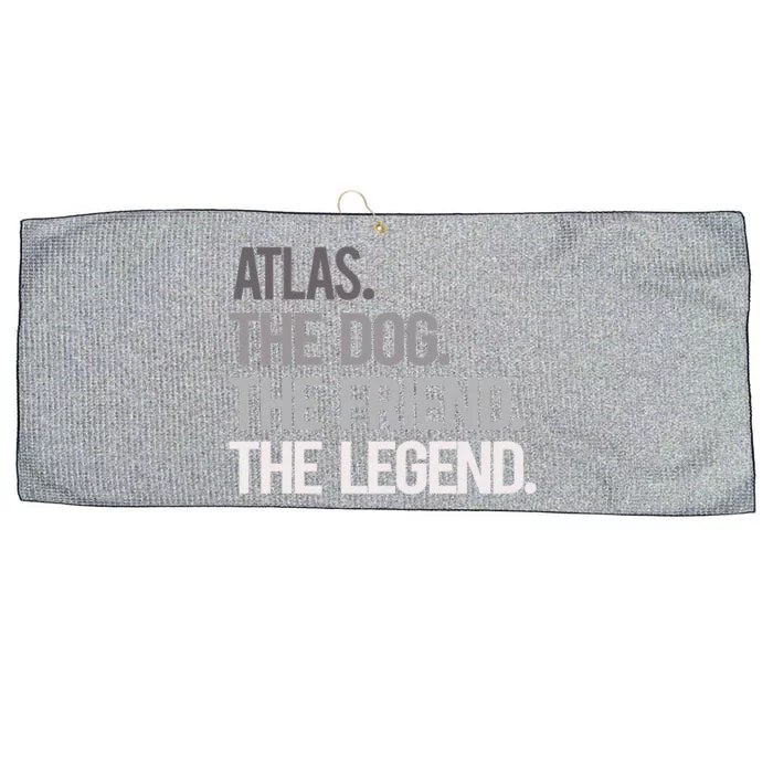 Atlas The Dog The Friend The Legend National Pet Day Gift Large Microfiber Waffle Golf Towel