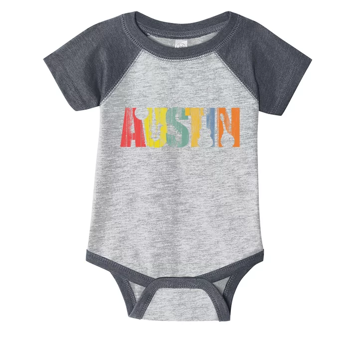 Austin Texas Distressed Vintage Musical Instrument Infant Baby Jersey Bodysuit