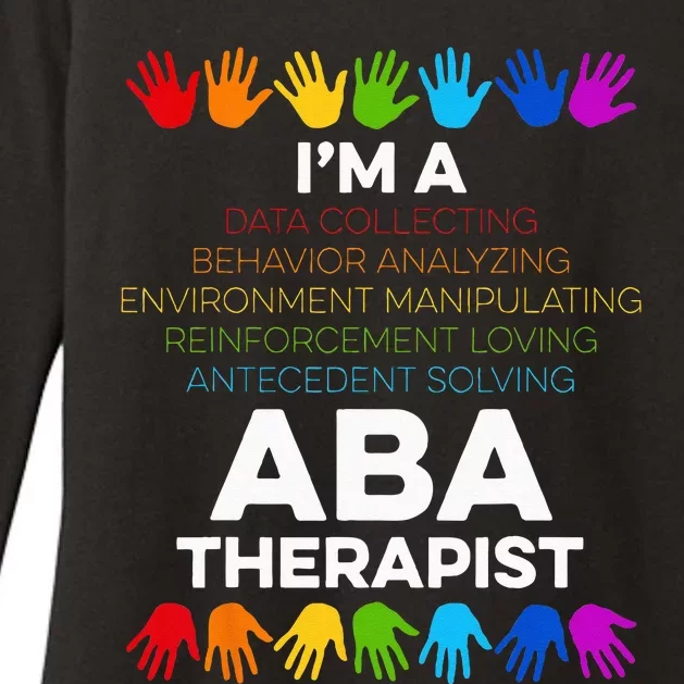 ABA Therapist Data Behavior Analyst Autism Therapy Womens CVC Long Sleeve Shirt