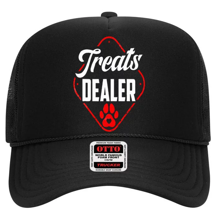 Animal Treats Dealer Dog Lover High Crown Mesh Trucker Hat