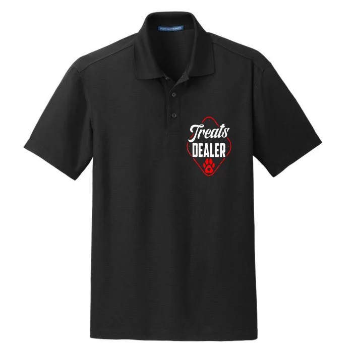 Animal Treats Dealer Dog Lover Dry Zone Grid Performance Polo