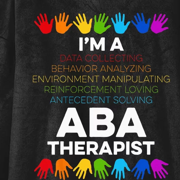 ABA Therapist Data Behavior Analyst Autism Therapy Hooded Wearable Blanket