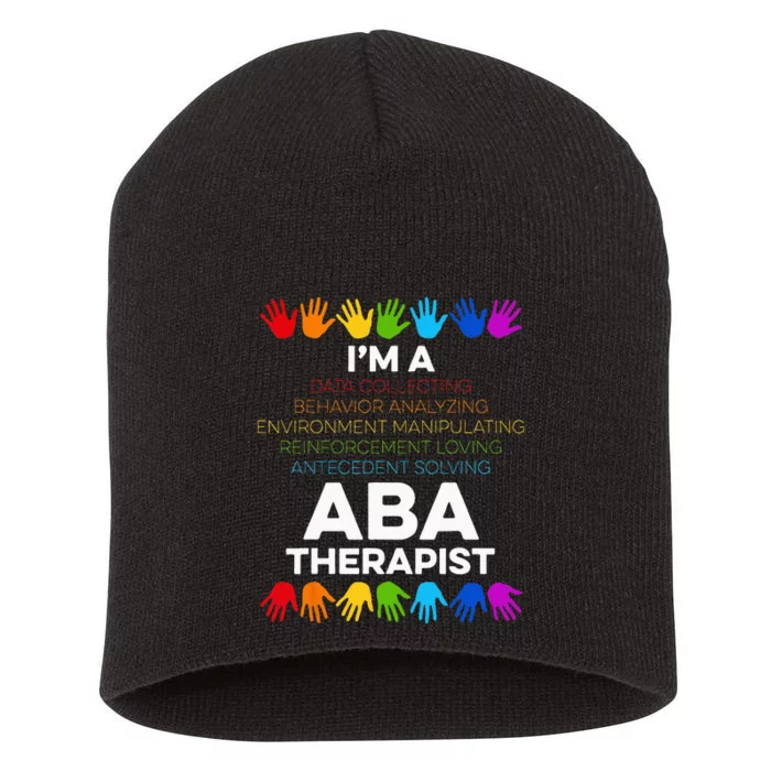 ABA Therapist Data Behavior Analyst Autism Therapy Short Acrylic Beanie