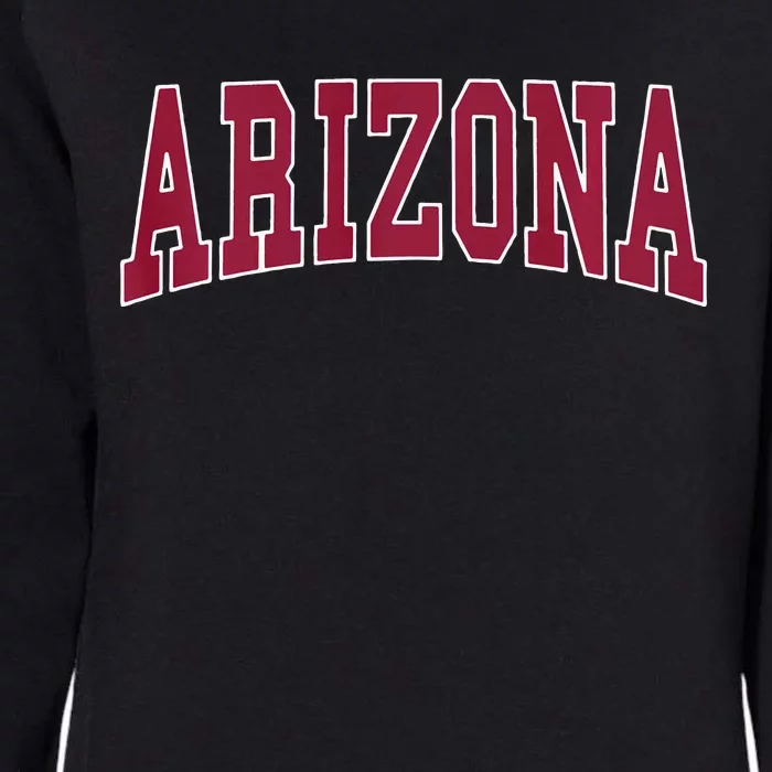 Arizona Throwback Design Classic Womens California Wash Sweatshirt