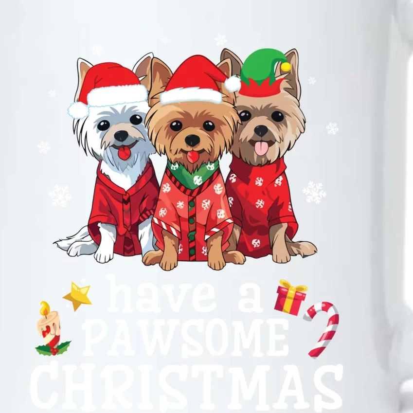 Australian Terrier Dogs Merry Day Have A Pawsome Christmas Gift Black Color Changing Mug