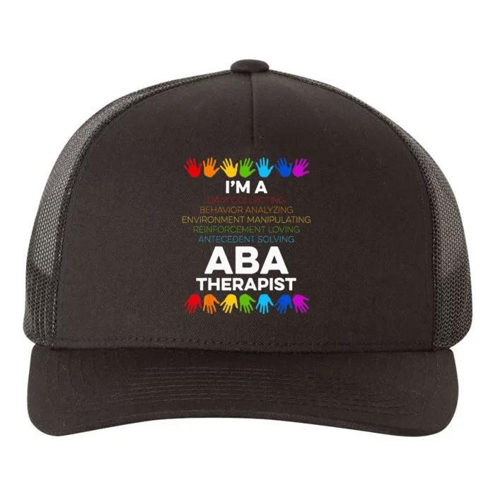 ABA Therapist Data Behavior Analyst Autism Therapy Yupoong Adult 5-Panel Trucker Hat