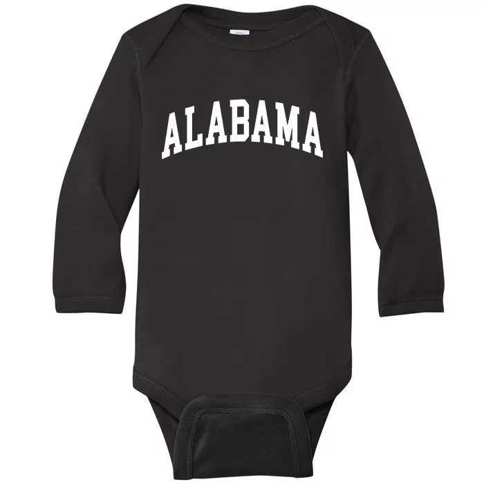 Alabama Throwback Design Classic Baby Long Sleeve Bodysuit