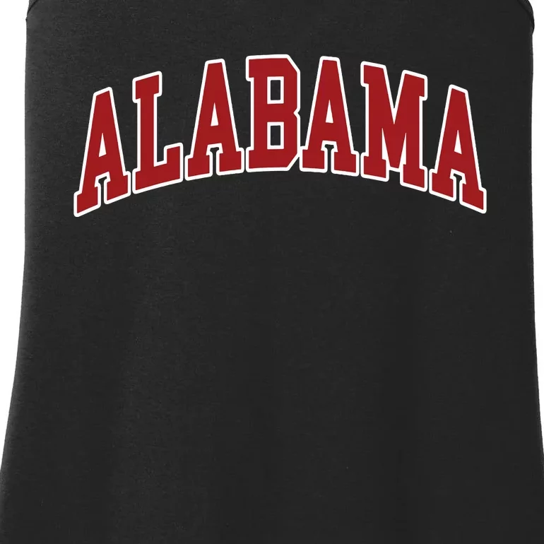 Alabama Throwback Design Print Classic Ladies Essential Tank