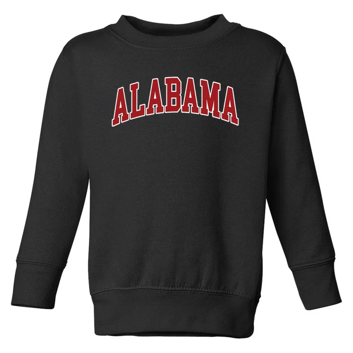 Alabama Throwback Design Print Classic Toddler Sweatshirt