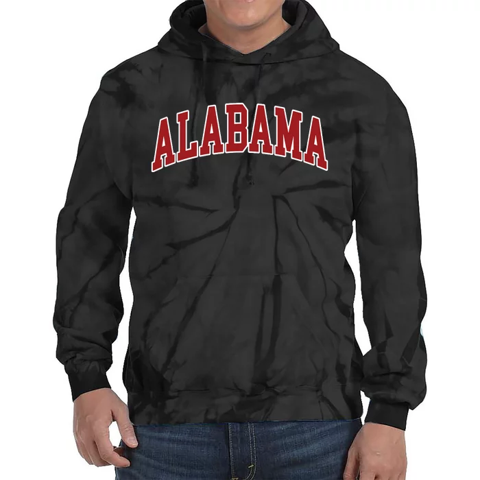 Alabama Throwback Design Print Classic Tie Dye Hoodie