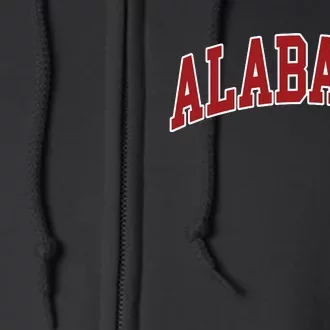 Alabama Throwback Design Print Classic Full Zip Hoodie