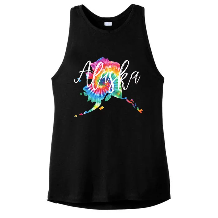 Alaska Tie Dye Ladies Tri-Blend Wicking Tank