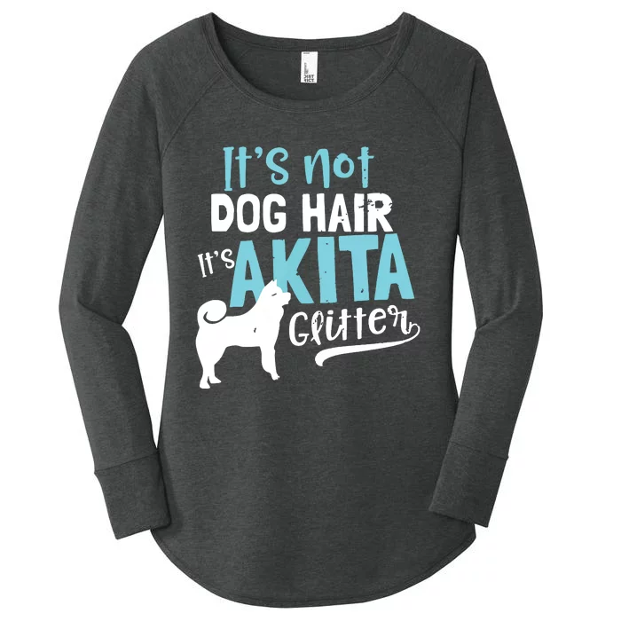 Akita T Design Not Dog Hair Its Gift Women's Perfect Tri Tunic Long Sleeve Shirt