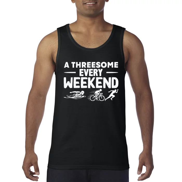 A Threesome Every Weekend Sport Marathon Triathlon Tank Top