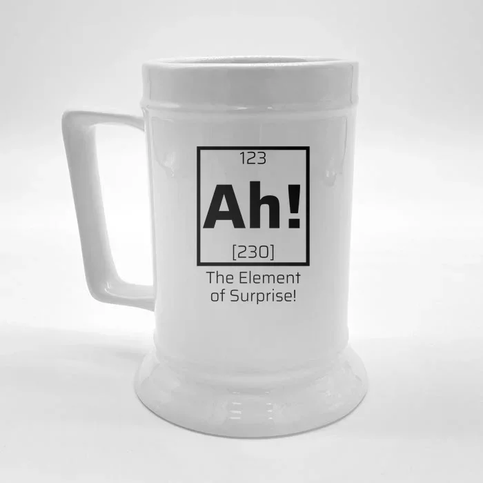 Ah! The Element Of Surprise! Funny Science Lover Front & Back Beer Stein