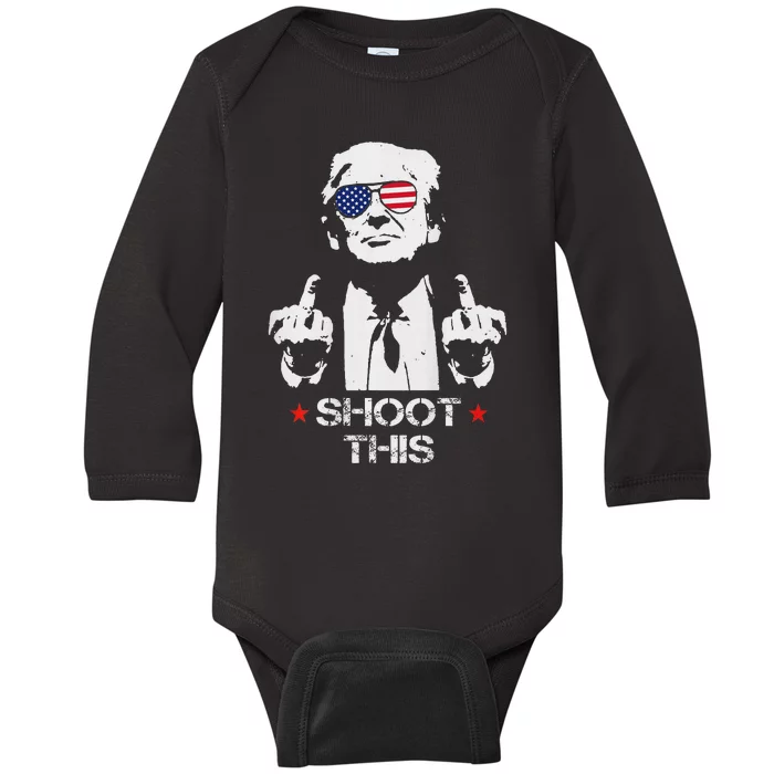 Assassinate This Endorse President Trump Proudly Baby Long Sleeve Bodysuit