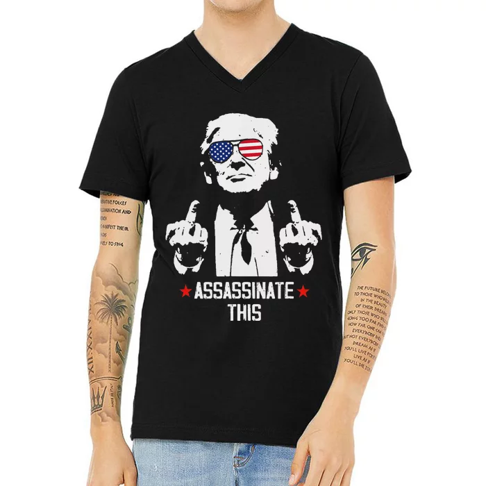 Assassinate This Endorse President Trump Proudly V-Neck T-Shirt