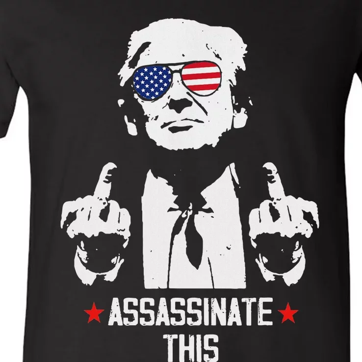 Assassinate This Endorse President Trump Proudly V-Neck T-Shirt