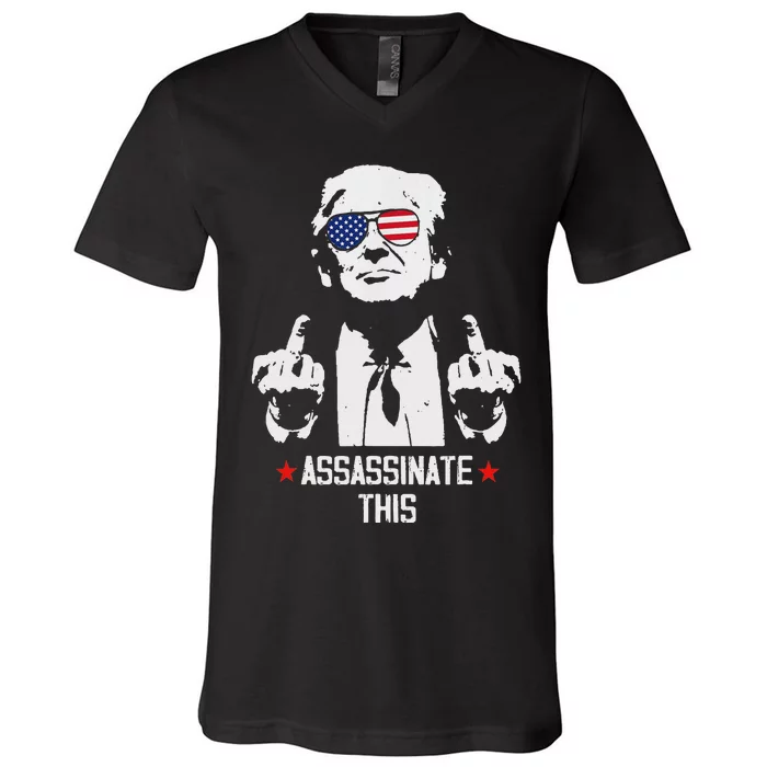 Assassinate This Endorse President Trump Proudly V-Neck T-Shirt