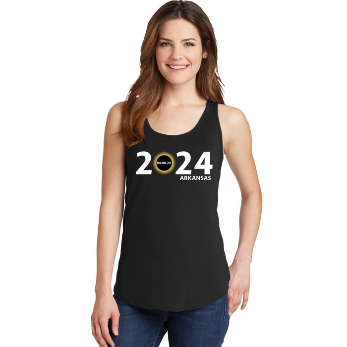 Arkansas Totality Eclipse Total Solar Eclipse 2024 Totality Eclipse 2024 Ladies Essential Tank