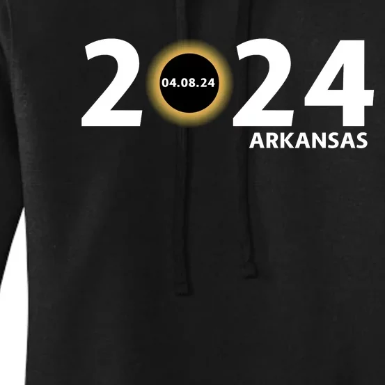 Arkansas Totality Eclipse Total Solar Eclipse 2024 Totality Eclipse 2024 Women's Pullover Hoodie