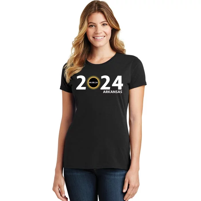 Arkansas Totality Eclipse Total Solar Eclipse 2024 Totality Eclipse 2024 Women's T-Shirt