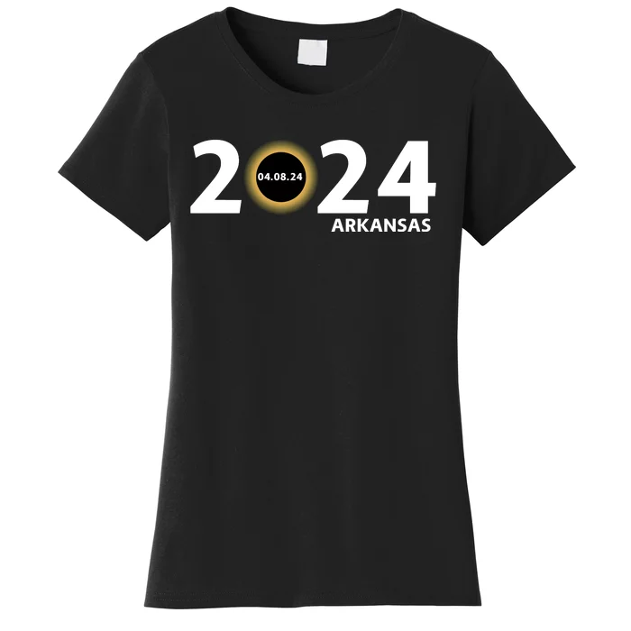 Arkansas Totality Eclipse Total Solar Eclipse 2024 Totality Eclipse 2024 Women's T-Shirt