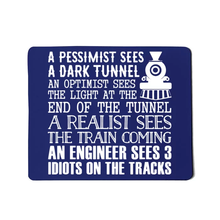 A Train Engineer And 3 Idiots Funny Joke Mousepad