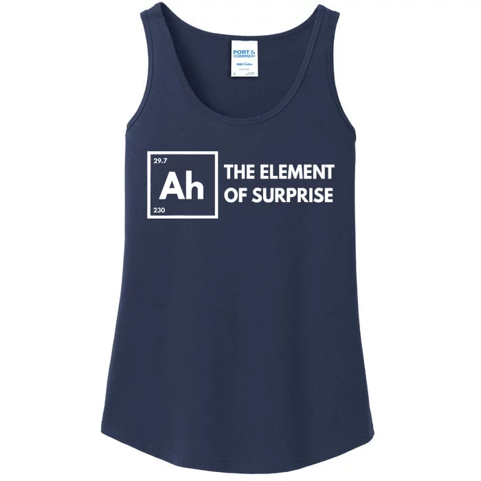 Ah The Element Of Surprise Chemistry Science Humor Teacher Ladies Essential Tank