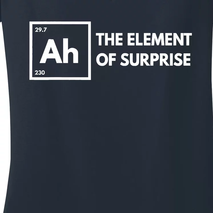 Ah The Element Of Surprise Chemistry Science Humor Teacher Women's V-Neck T-Shirt