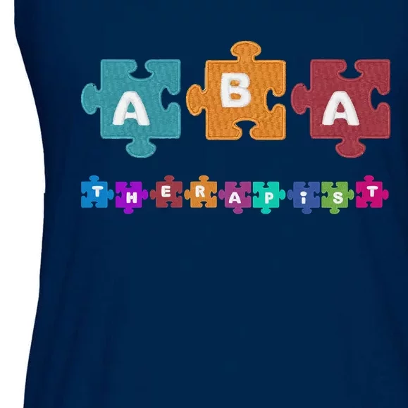 ABA Therapist Educate Behavior Analyst Autism Therapy RBT Ladies Essential Flowy Tank