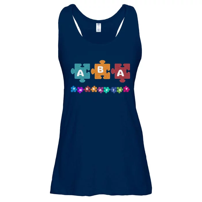 ABA Therapist Educate Behavior Analyst Autism Therapy RBT Ladies Essential Flowy Tank