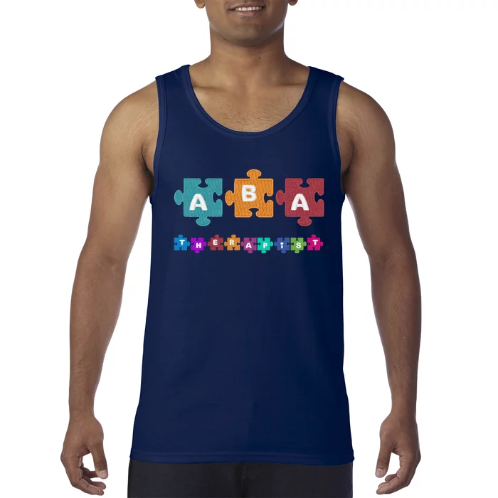 ABA Therapist Educate Behavior Analyst Autism Therapy RBT Tank Top