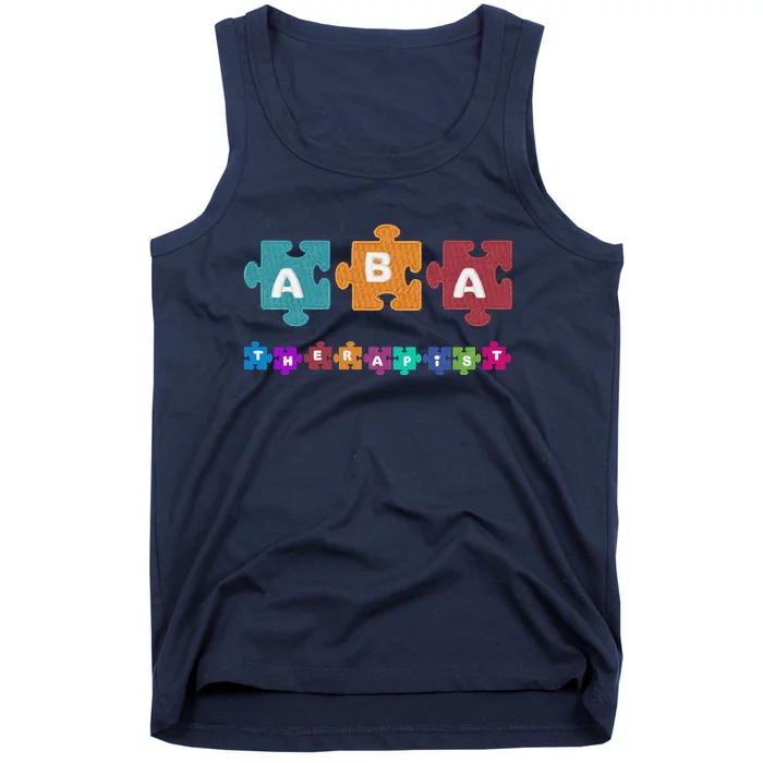 ABA Therapist Educate Behavior Analyst Autism Therapy RBT Tank Top