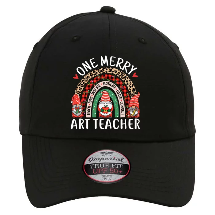 Art Teacher Funny Gnomes Christmas Teacher Rainbow Gift The Original Performance Cap