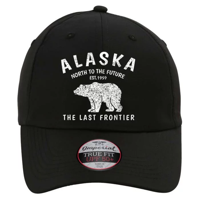 Alaska TheLast Frontier Est. 1959 Mountains Nature Grizzly The Original Performance Cap